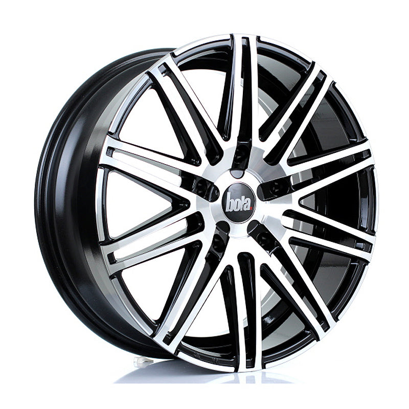 BOLA B20 Alloy Wheel 20x8 5x160 ET50 65.1mm CB Black Polished Face