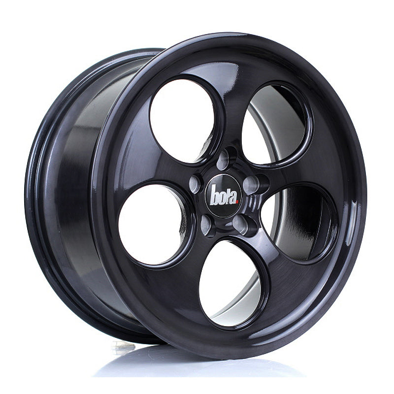 BOLA B5 Alloy Wheel 18x8.5 5x100 ET40 To 45 72.6mm CB Black Brushed Polished Face