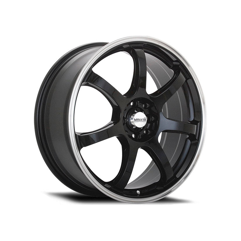 Maxxim Knight Alloy Wheel 17x7 ET40 5x100, 5x114.3 Gloss Black 73.1mm CB