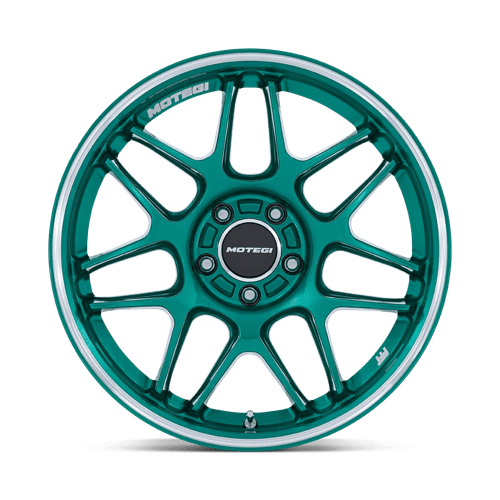 Motegi MR158 TSUBAKI Alloy Wheel 19x8.5 ET25 5x114 Hokkaido Green With Machined Lip 72.56mm CB