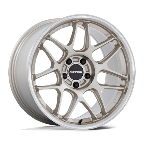 Motegi MR158 TSUBAKI Alloy Wheel 18x9.5 ET35 5x112 Motorsport Gold W Machined Lip 66.56mm CB