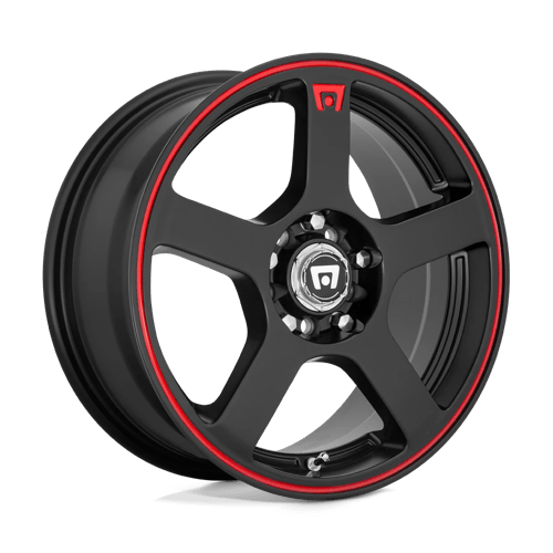 Motegi MR116 FS5 Alloy Wheel 18x8 ET35 5x114/5x120 Matt Black With Red Stripe 74.1mm CB