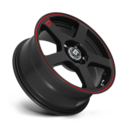 Motegi MR116 FS5 Alloy Wheel 16x7 ET40 4x108/4x114 Matt Black With Red Stripe 72.56mm CB