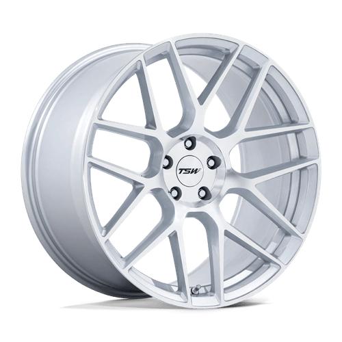 TSW TW002 LASARTHE Alloy Wheel 17x8 ET35 5x112 Gloss Silver Machined 66.56mm CB