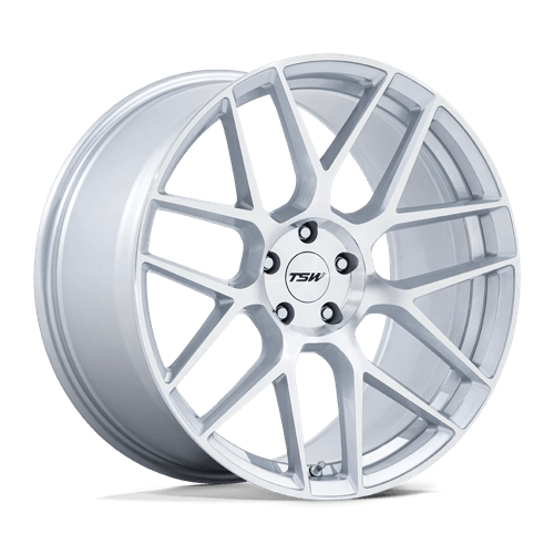 TSW TW002 LASARTHE Alloy Wheel 20x9 ET27 5x120 Gloss Silver Machined 74.1mm CB