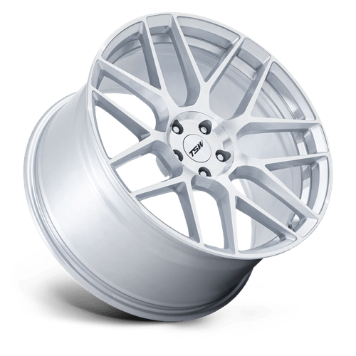 TSW TW002 LASARTHE Alloy Wheel 17x8 ET35 5x112 Gloss Silver Machined 66.56mm CB