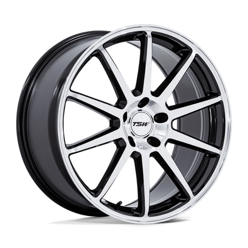 TSW TW004 CANARD Alloy Wheel 19x8.5 ET42 5x112 Gloss Black With Machined Face 66.56mm CB