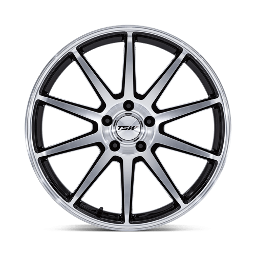 TSW TW004 CANARD Alloy Wheel 20x10.5 ET30 5x112 Gloss Black With Machined Face 66.56mm CB