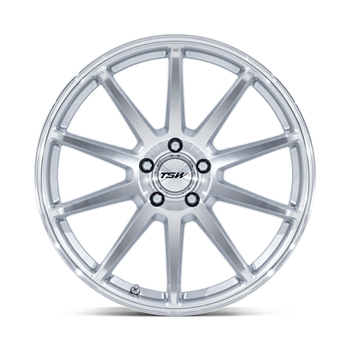 TSW TW004 CANARD Alloy Wheel 19x8.5 ET32 5x112 Gloss Silver With Machined Face 66.56mm CB
