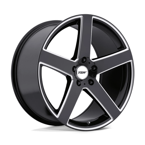 TSW RIVAGE Alloy Wheel 20x10 ET54 5x112 Gloss Black With Milled Spoke 72.1mm CB