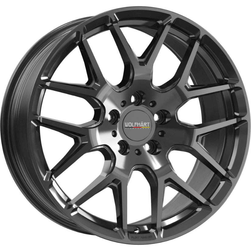Wolfhart Flowformed Munich 3 Alloy Wheel 18x8 ET34 5x112 Gloss Black 72.6mm CB
