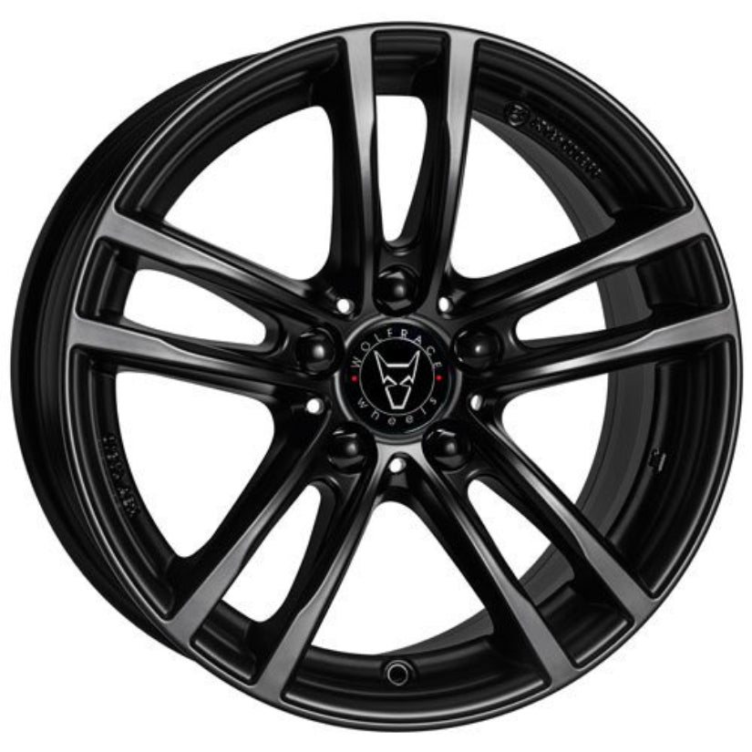 Wolfrace Eurosport TUV X10 Alloy Wheel 18x7.5 ET51 5x112 Racing Black 57.1mm CB