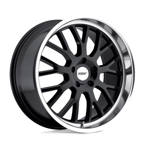 TSW TREMBLANT Alloy Wheel 18x9.5 ET20 5x120 Gloss Black With Mirror Cut Lip 76.1mm CB