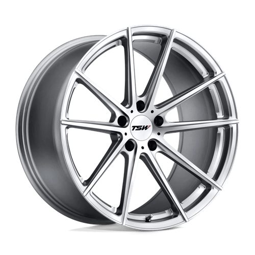 TSW BATHURST Alloy Wheel 19x9.5 ET39 5x120 Silver With Mirror Cut Face 76.1mm CB