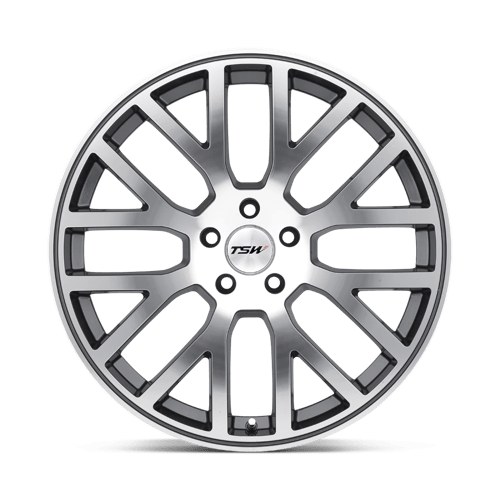 TSW DONINGTON Alloy Wheel 22x9 ET35 5x120 Gunmetal Mirror Cut Face 76.1mm CB