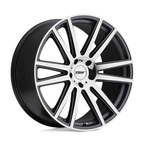TSW GATSBY Alloy Wheel 20x10 ET44 5x112 Gunmetal With Mirror Cut Face 66.56mm CB