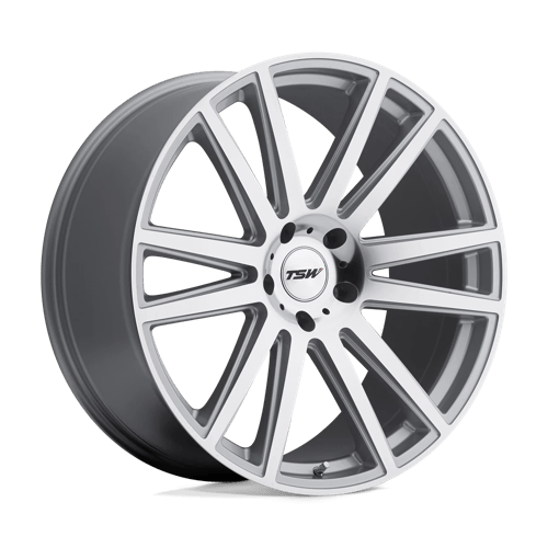 TSW GATSBY Alloy Wheel 20x10 ET44 5x112 Silver With Mirror Cut Face 66.56mm CB