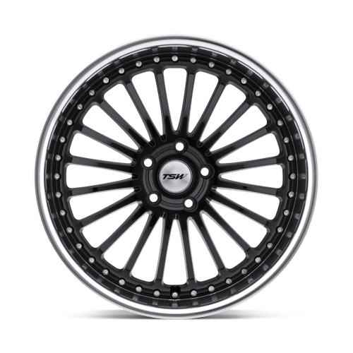 TSW SILVERSTONE Alloy Wheel 20x8.5 ET35 5x120 Gloss Black With Mirror Cut Lip 76.1mm CB