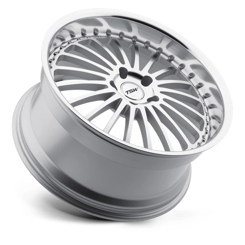 TSW SILVERSTONE Alloy Wheel 18x8 ET40 5x114 Silver Mirror Cut Face & Lip 76.1mm CB