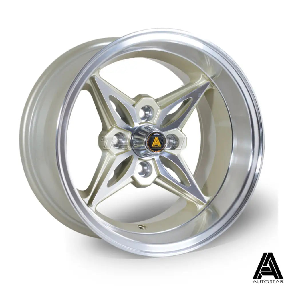 Autostar Kanji Alloy Wheel 14x8 ET-5 4x100 Gold Polished Lip 67.1mm CB