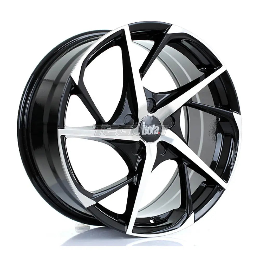 BOLA B18 Alloy Wheel 19x8.5 5x105 ET25 To 45 72.6mm CB Black Polished Face