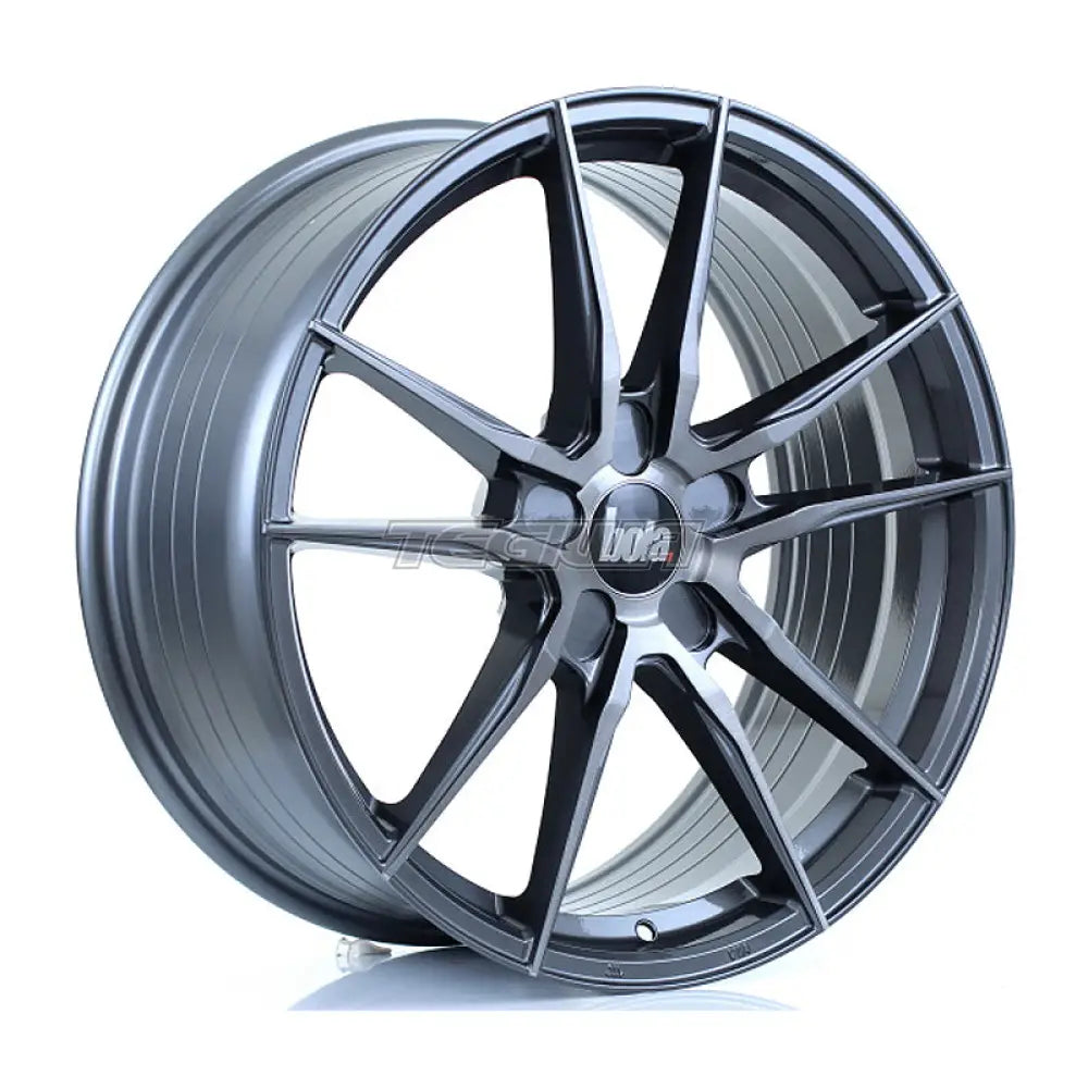 BOLA FLD Alloy Wheel 19x8.5 5x128 ET25 To 63 72.6mm CB Titanium Brushed