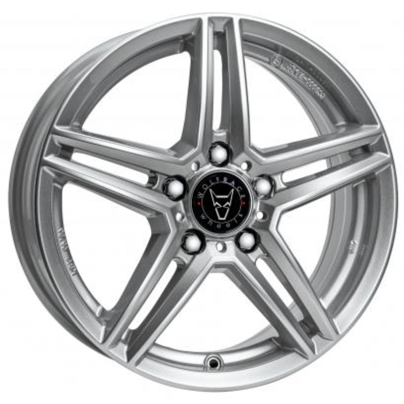 Wolfrace Eurosport TUV M10 Alloy Wheel 18x7.5 ET50.5 5x108 Polar Sillver 63.4mm CB