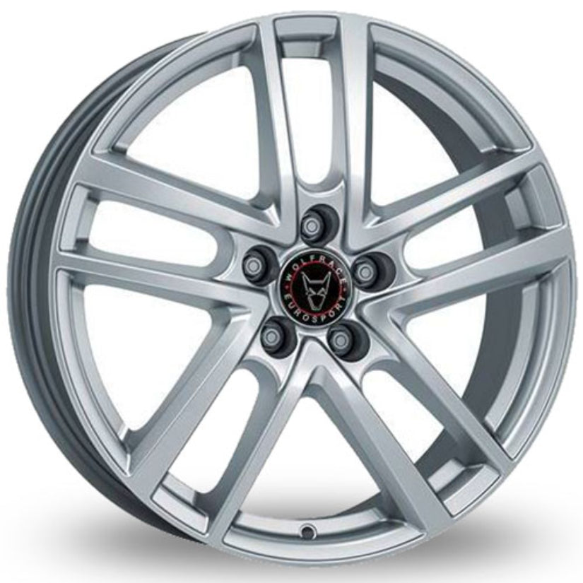 Wolfrace Eurosport TUV Astorga Alloy Wheel 19x7.5 ET50.5 5x108 Polar Sillver 63.4mm CB