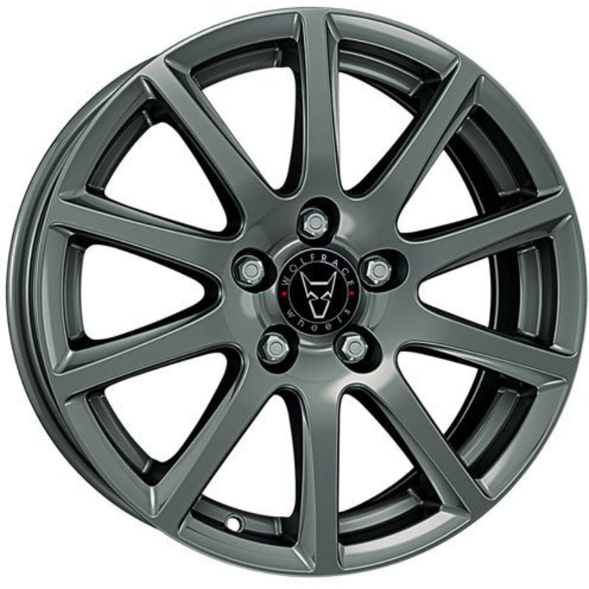 Wolfrace Eurosport TUV Milano Alloy Wheel 16x6.5 ET38 4x108 Titanium 65.1mm CB