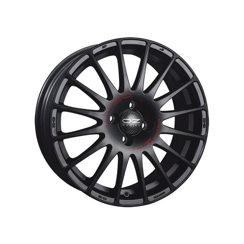 OZ Sport Superturismo GT Alloy Wheel 14x6 ET15 4x108 Matt Black Red Lettering 65.06mm CB