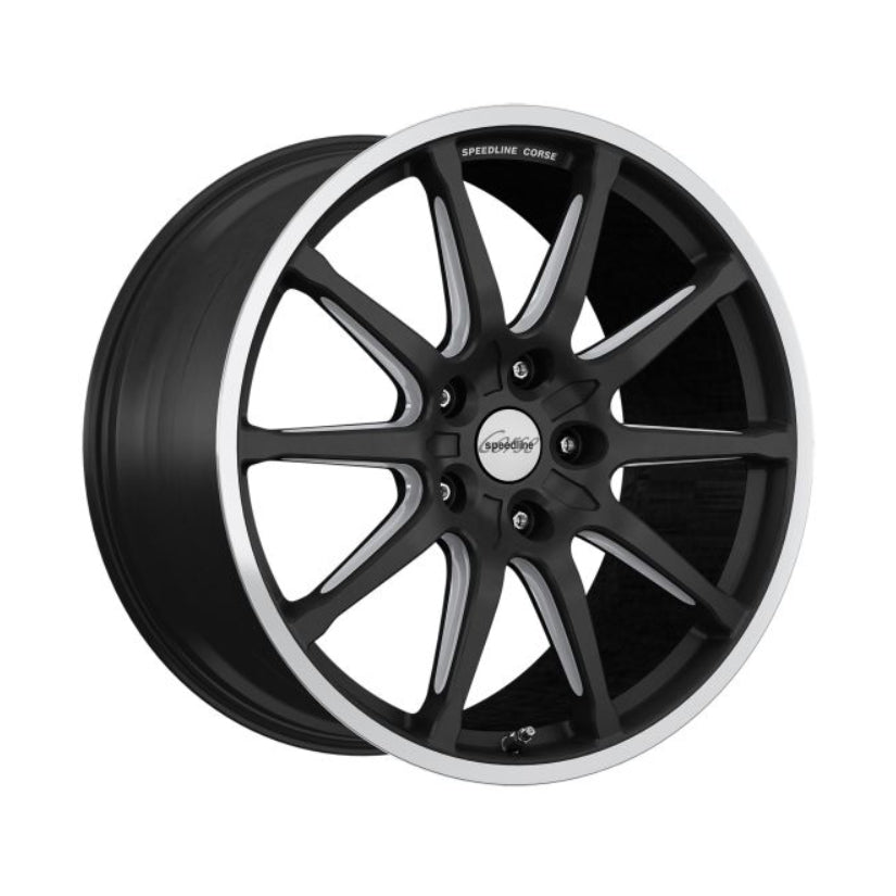 Speedline Corse SC1 Motorismo Alloy Wheel 19x11.5 ET76 5x130 Matt Black Diamond Cut Lip