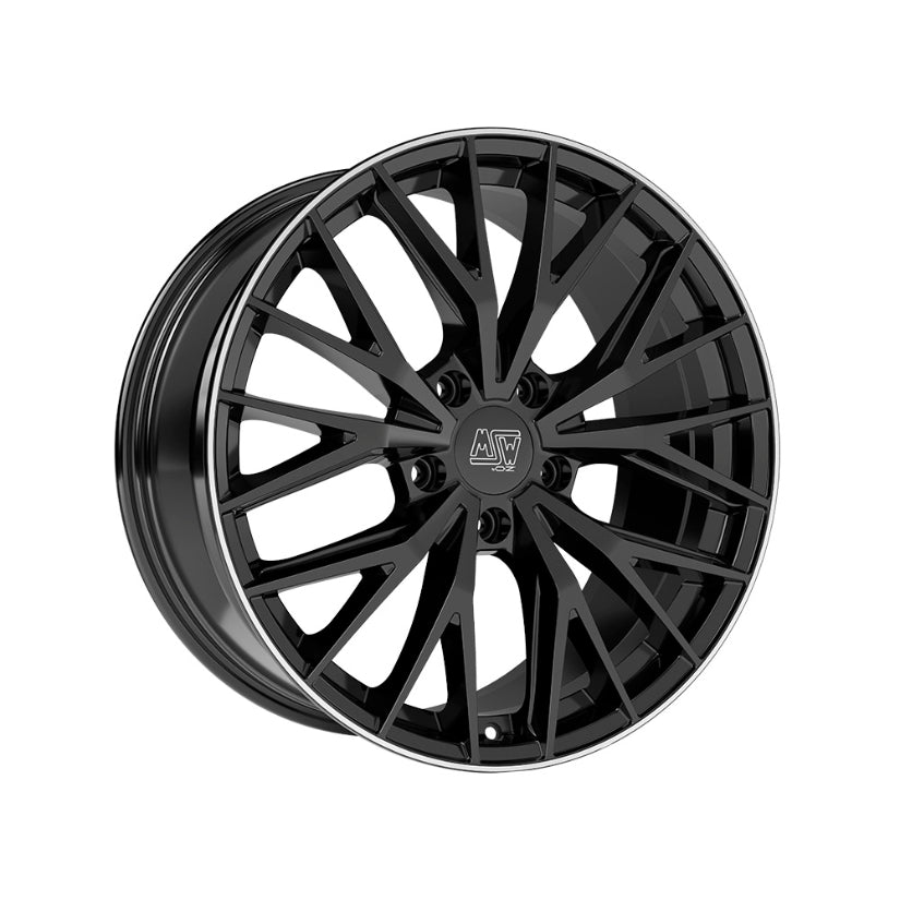 MSW Urban Cross 44 Alloy Wheel 20x9 ET35 5x112 Gloss Black Diamond Lip 73mm CB