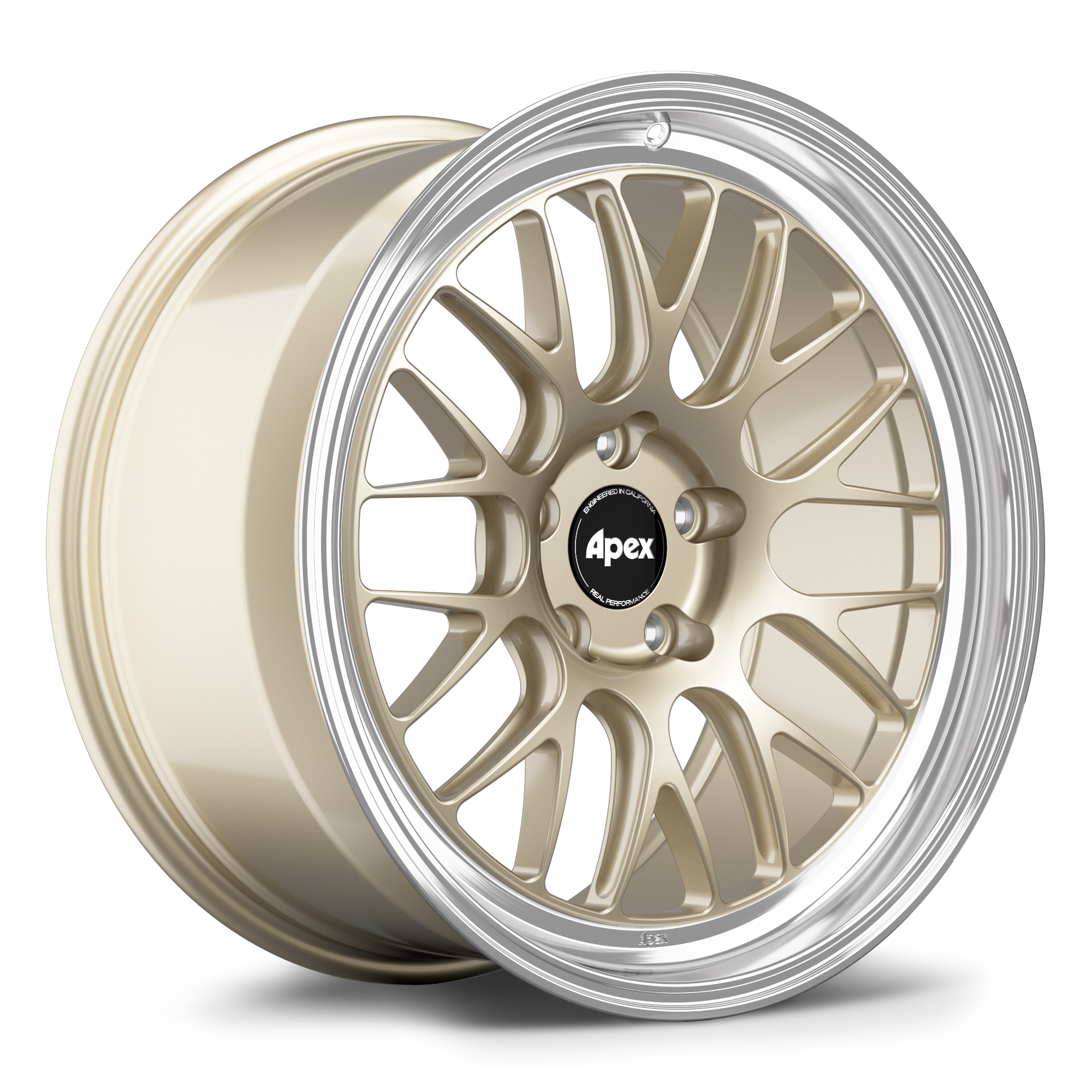 Apex ML-10RT Alloy Wheel 19x10 ET32 5x120.65 70.3mm CB Gloss Motorsport Gold - Machined Lip