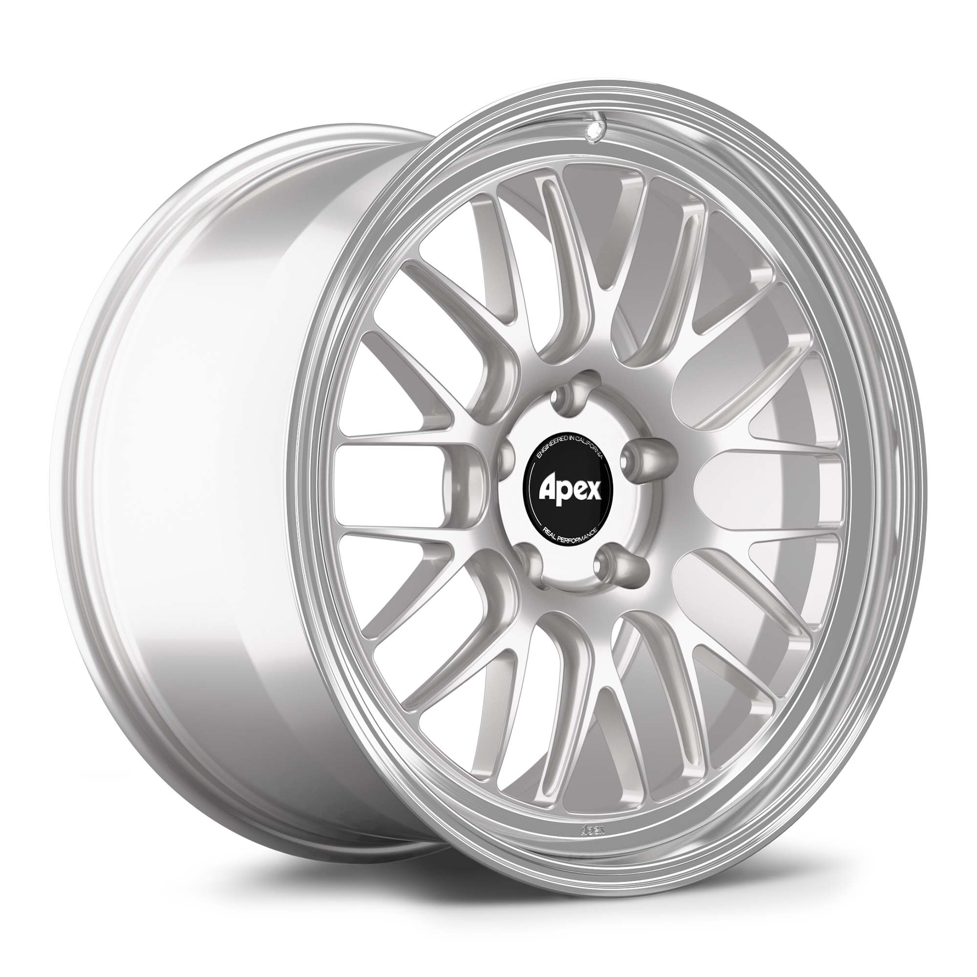 Apex ML-10RT Alloy Wheel 20x11.5 ET72 5x130 71.6mm CB Race Silver - Machined Lip