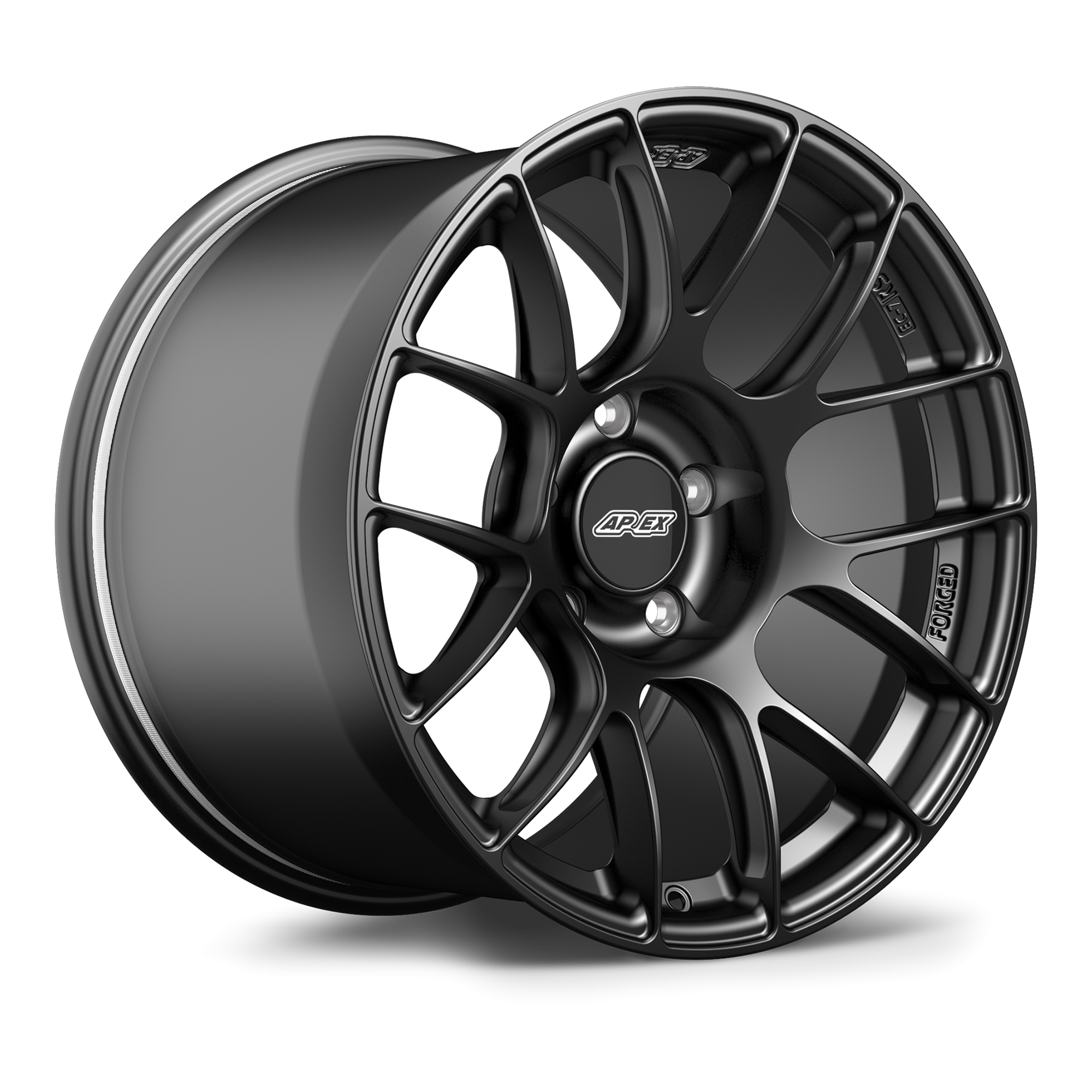 Apex EC-7RS Forged Alloy Wheel 18x10 ET25 5x120 Satin Black 72.56mm CB