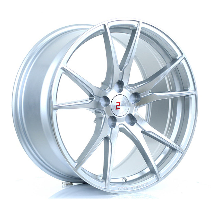 2Forge ZF2 Alloy Wheel 19x9.5 5x120.65 ET15 TO 48 72.6mm CB Silver Polished Face