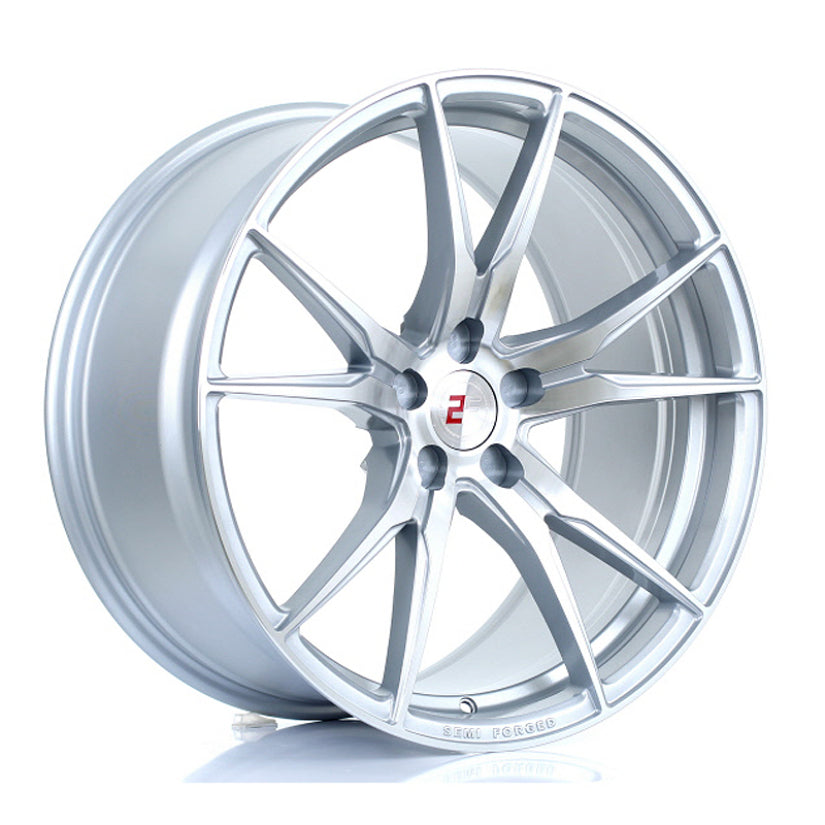 2Forge ZF2 Alloy Wheel 20x10 5x128 ET15 TO 51 72.6mm CB Silver Polished Face