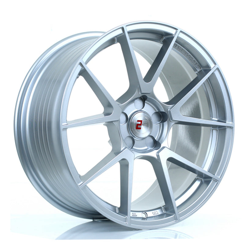 2Forge ZF6 Alloy Wheel 19x9.5 5x100 ET15 TO 50 72.6mm CB Crystal Silver