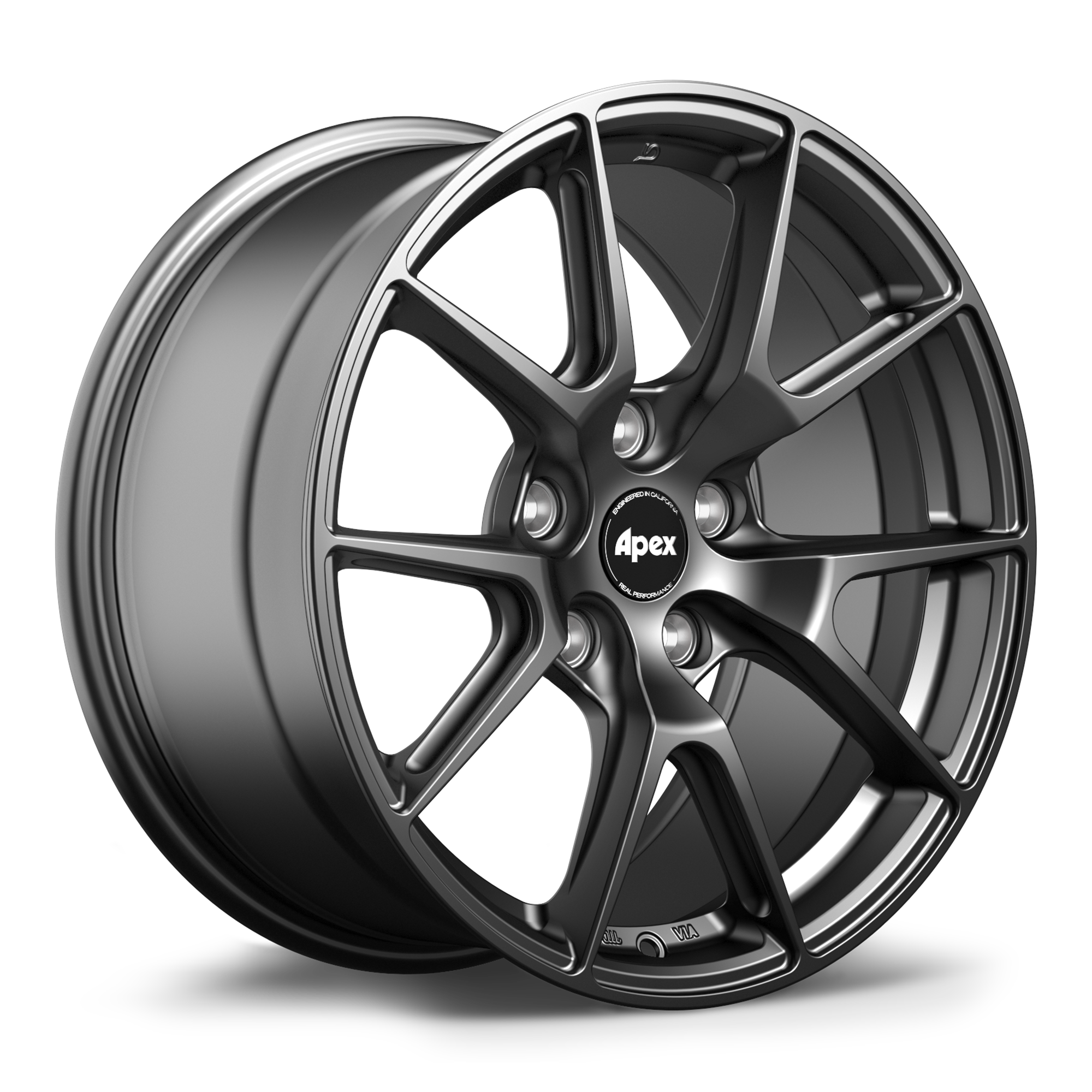 Apex VS-5 Alloy Wheel 17x10 ET48 5x114.3 Satin Black 70.1mm CB