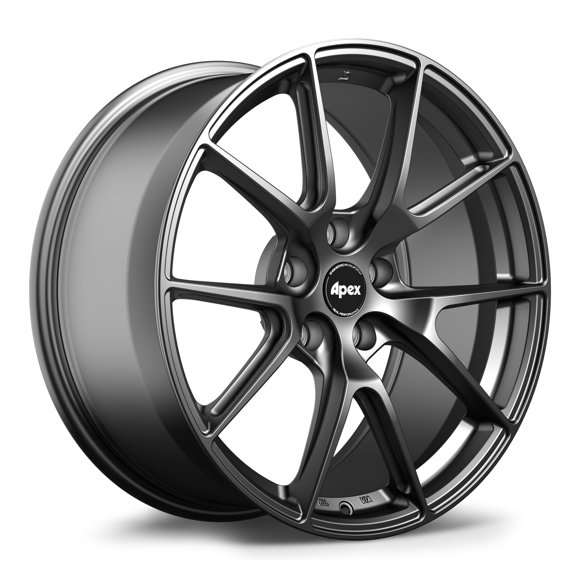Apex VS-5 Alloy Wheel 19x10 ET40 5x114.3 Satin Black 70.5mm CB