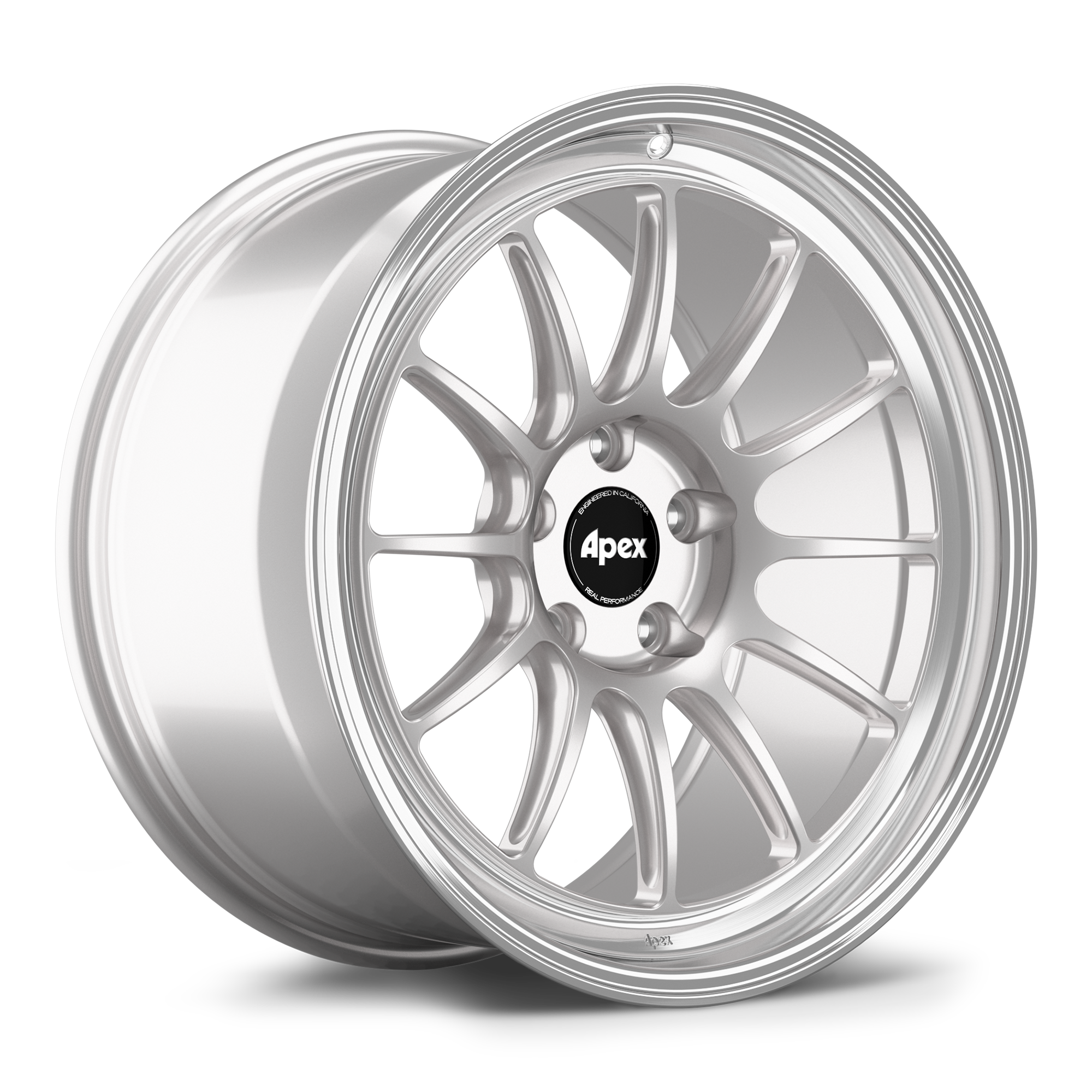 Apex SL-12RT Forged Alloy Wheel 19x10 ET12 5x112mm - Machined Lip - Race Silver 66.6mm CB