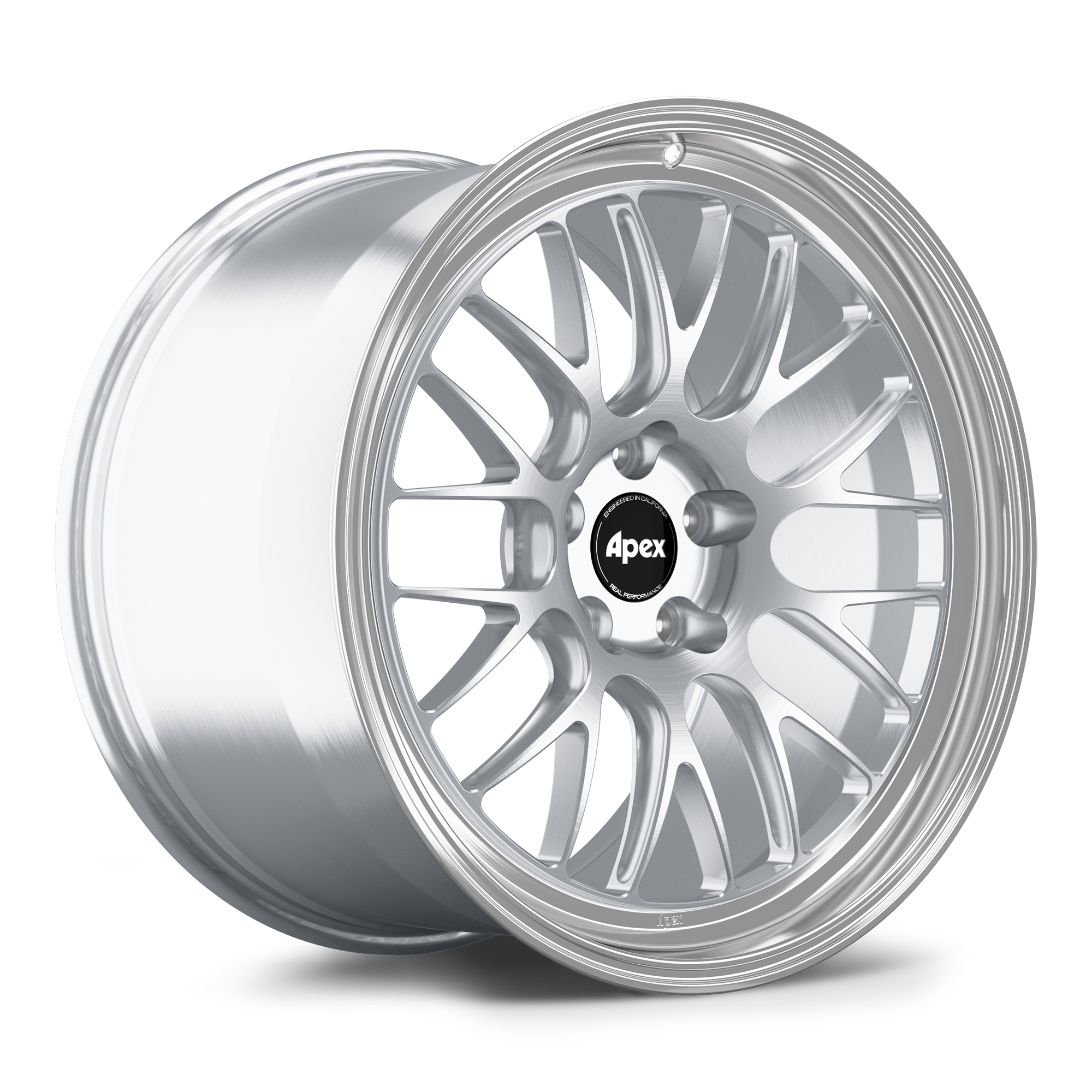 Apex ML-10RT Alloy Wheel 20x12 ET50 5x120.65 70.3mm CB Brushed Clear - Machined Lip