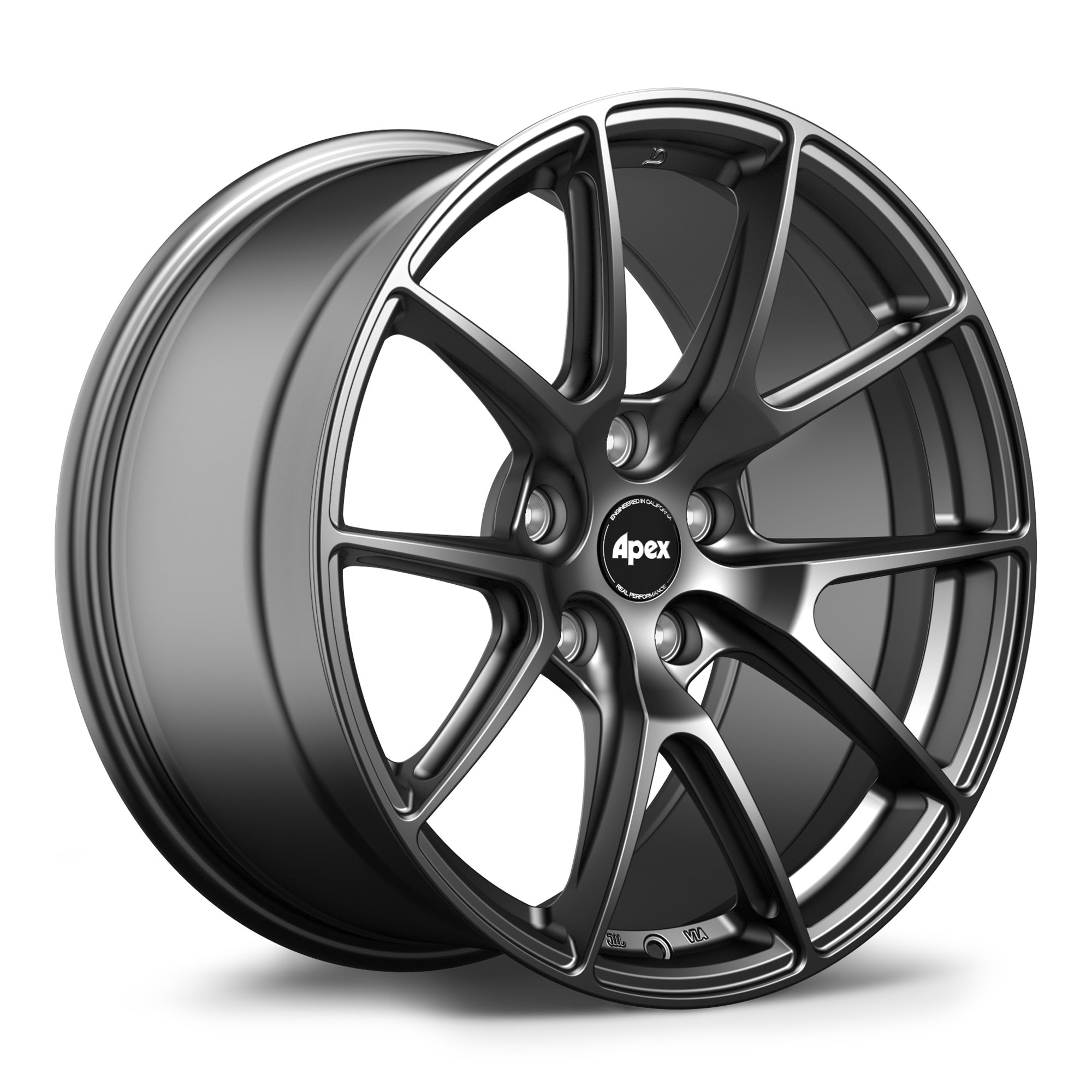 Apex VS-5 Alloy Wheel 18x11 ET52 5x114.3 Satin Black 70.5mm CB