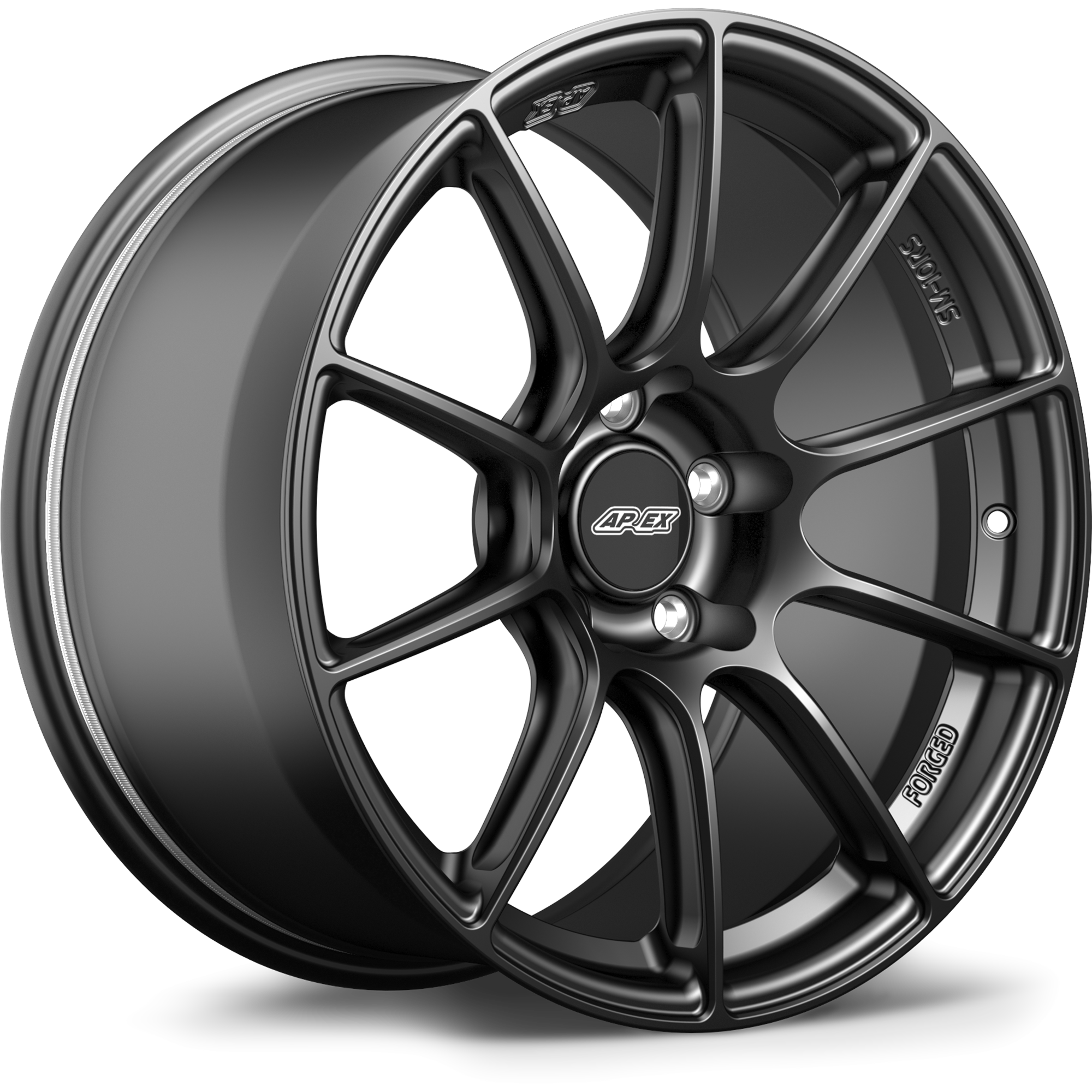 Apex SM-10RS Forged Alloy Wheel 18x10.5 ET44 5x130 Satin Black 71.6mm CB
