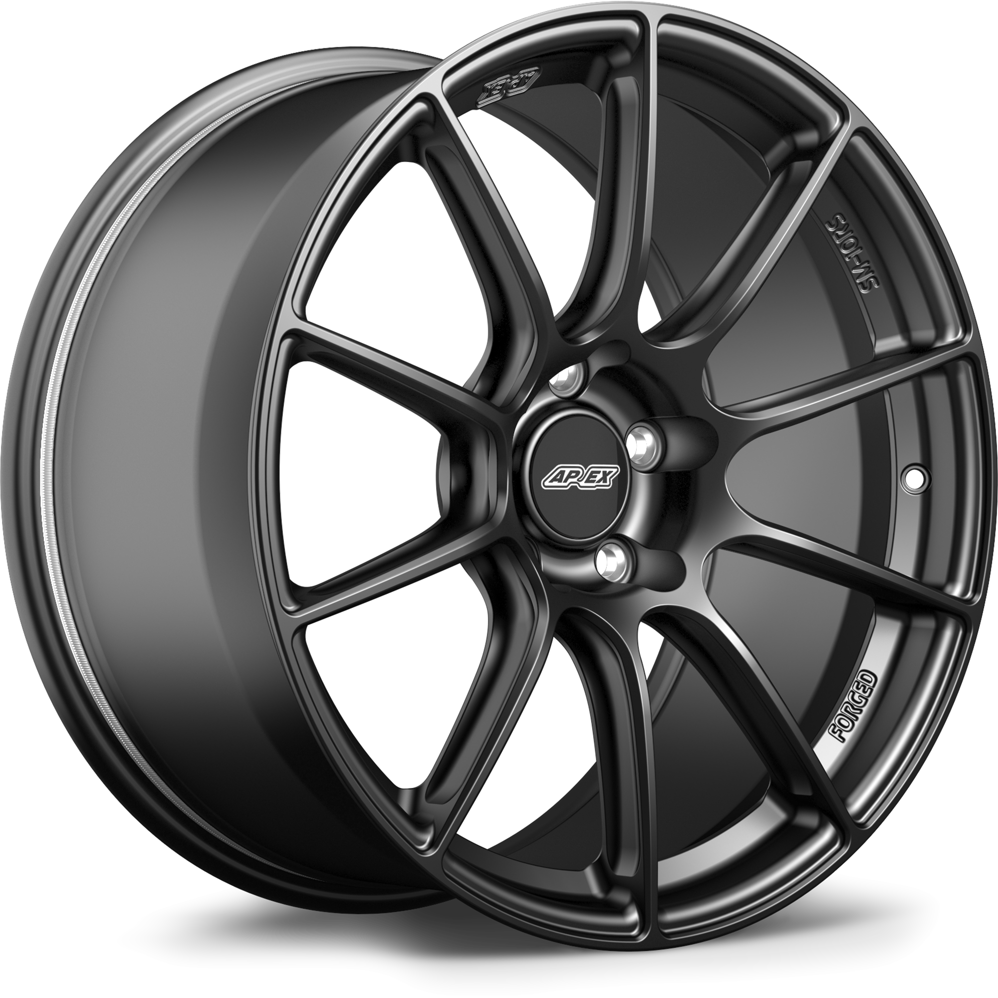 Apex SM-10RS Forged Alloy Wheel 19x10 ET38 5x112 Satin Black 66.6mm CB