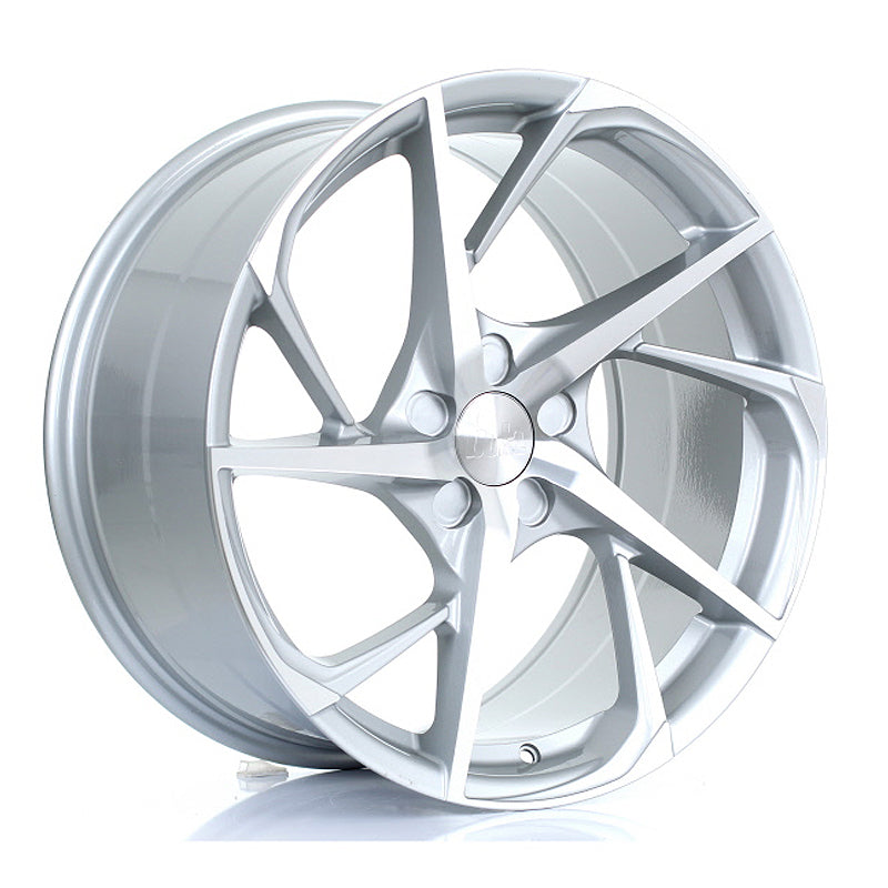 BOLA B18 Alloy Wheel 19x9.5 5x112 ET25 To 45 72.6mm CB Silver Polished Face