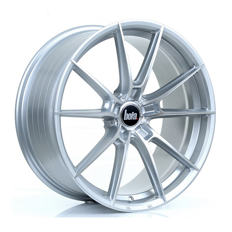 BOLA B19 Alloy Wheel 19x8.5 5x115 ET40 To 45 72.6mm CB Silver Polished Face