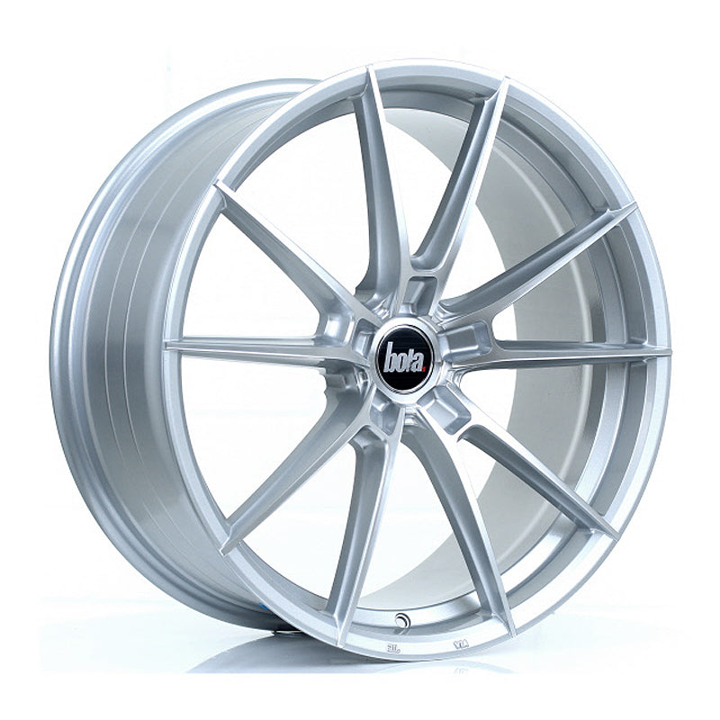 BOLA B19 Alloy Wheel 20x8.5 5x100 ET40 To 45 72.6mm CB Silver Polished Face