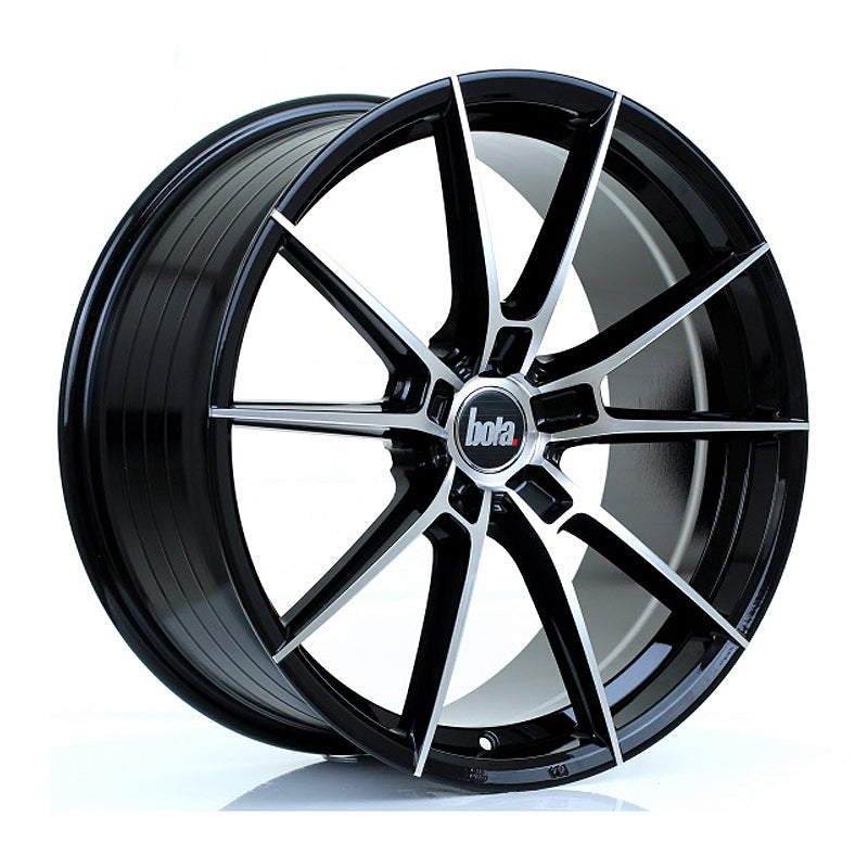 BOLA B19 Alloy Wheel 19x8.5 5x110 ET40 To 45 72.6mm CB Gloss Black Polished Face