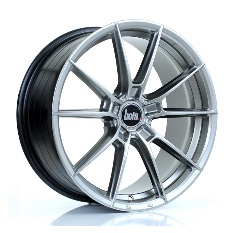 BOLA B19 Alloy Wheel 18x8 5x105 ET35 To 45 72.6mm CB Hyper Black